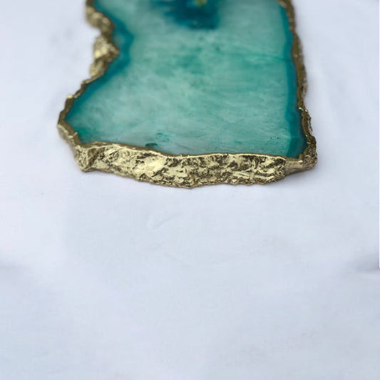 Large Aqua Agate Cheeseplatter/Tray