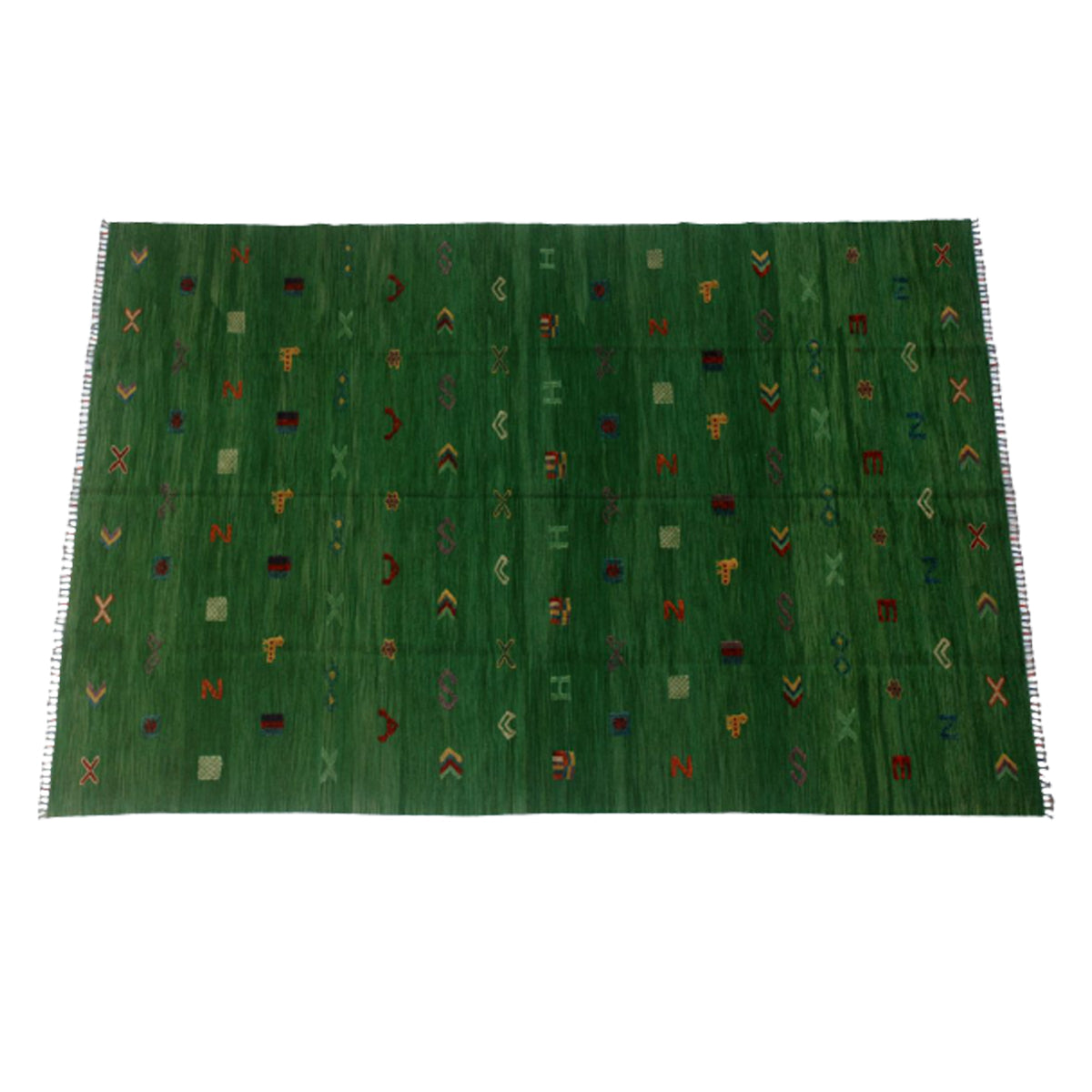 Soumak Everglade Green Kilim Rug-5