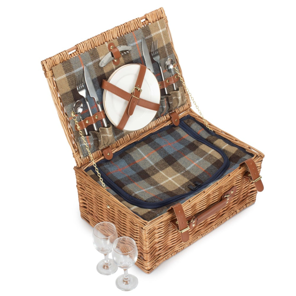 Cesta de picnic de mimbre ajustable para 2 personas Ravenstor