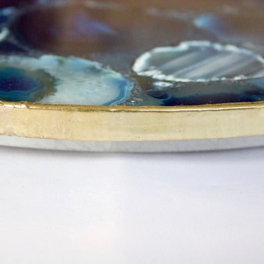 Blue Agate LazySusan | Countertop | Turntable | Centrepiece |