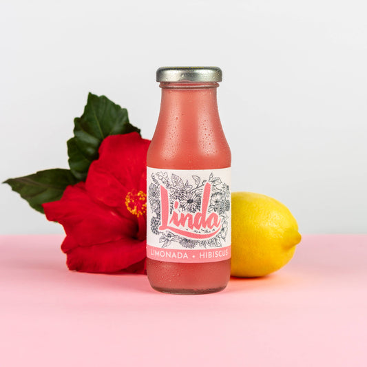 Organic Lemonade with Hibiscus flower