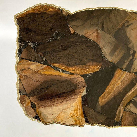 Brown Agate Gemstone Quartz Table