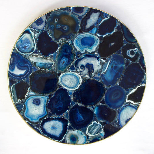 Blue Agate LazySusan | Countertop | Turntable | Centrepiece |