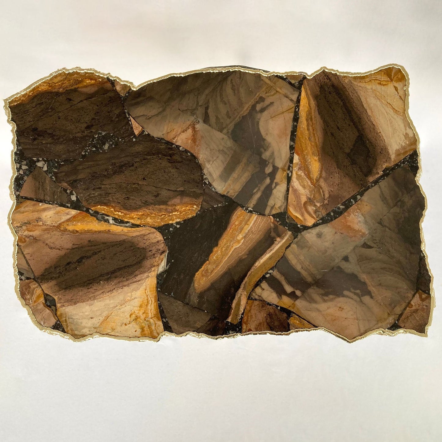 Brown Agate Gemstone Quartz Table