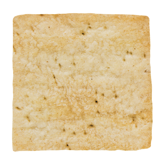 Crackers with smoked salt from oak wood