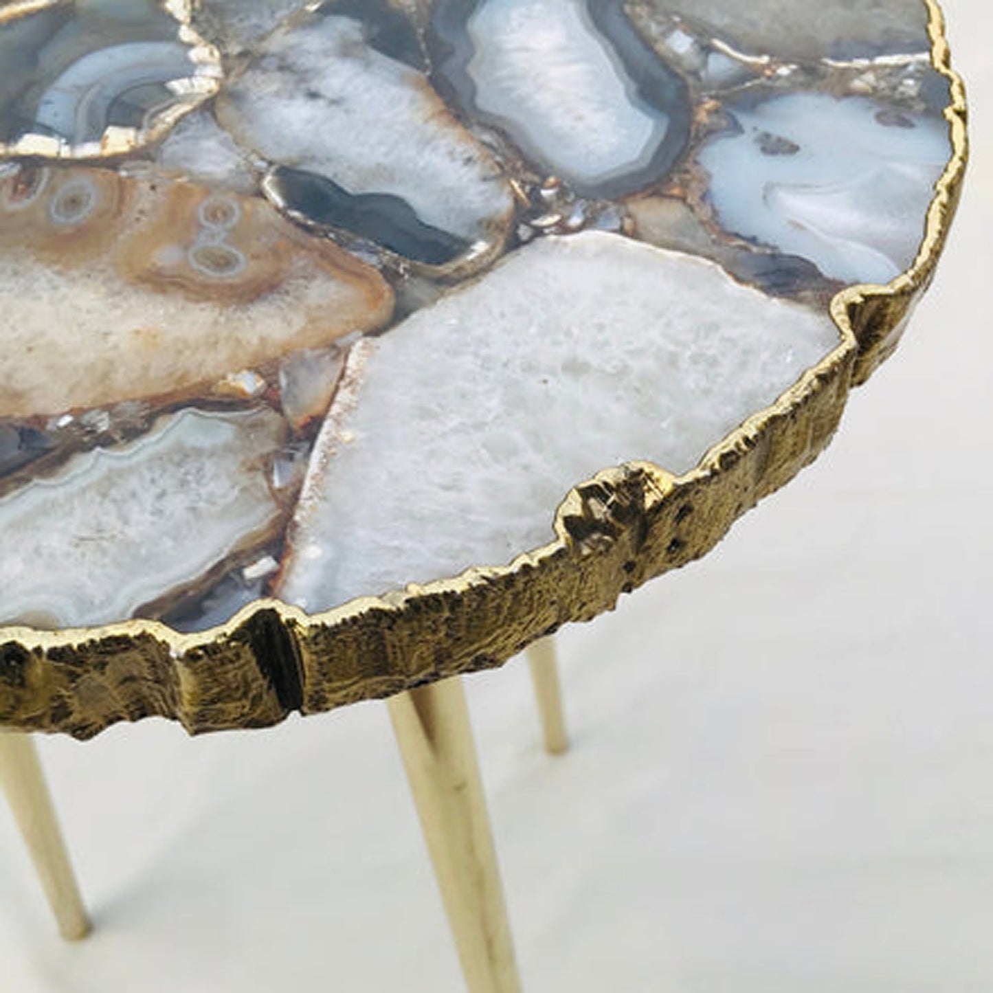 Black Agate Organic Edge Side/Coffee Table