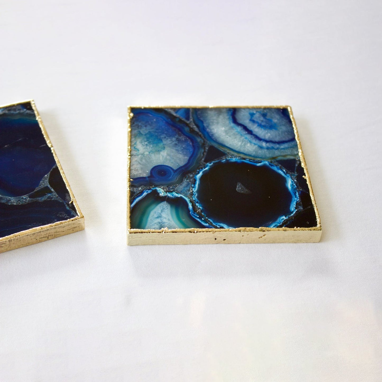 Blue Agate - Set of 4 Large Square Coasters | Personalised Momentos