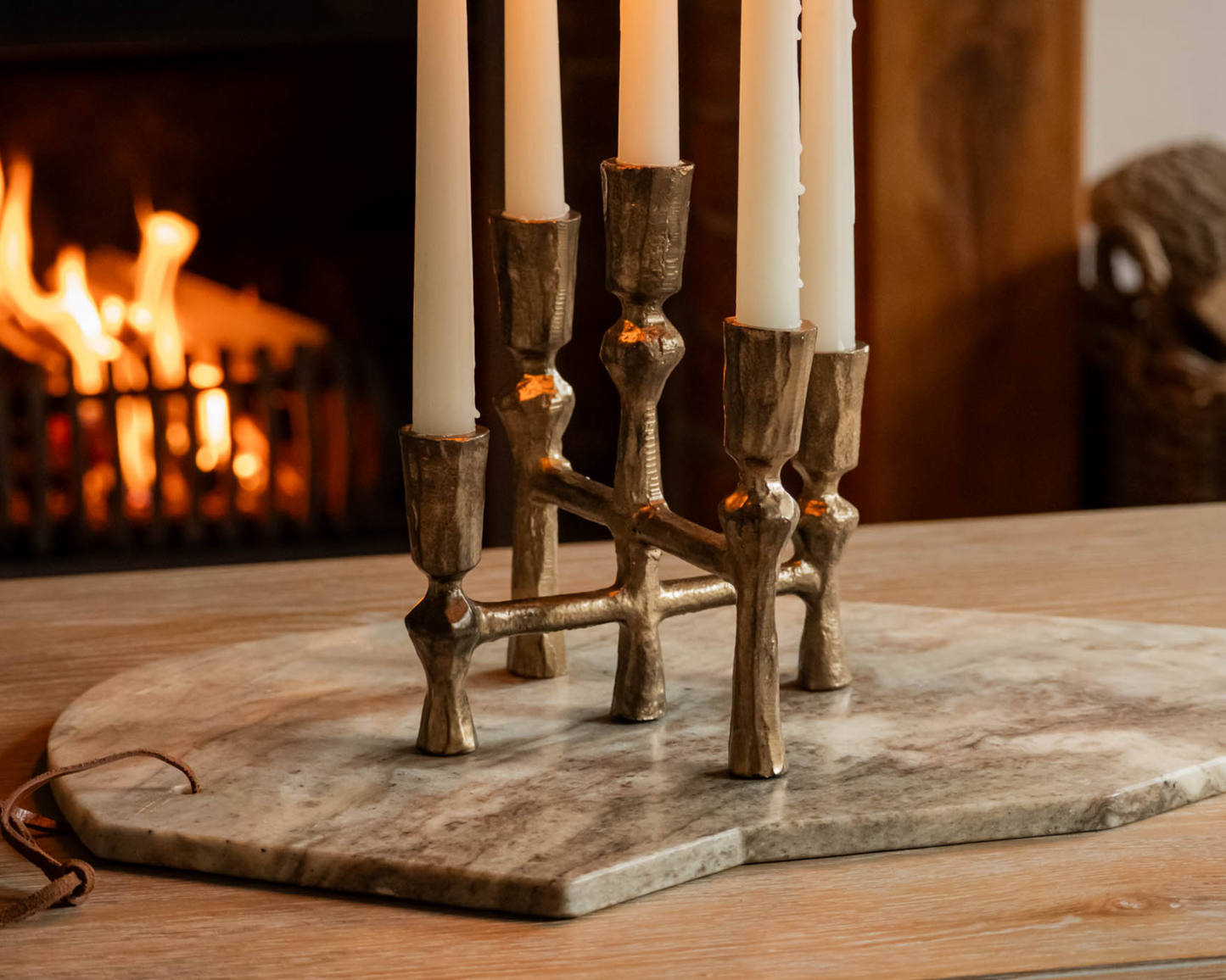 Anya Rustic Iron Candelabra