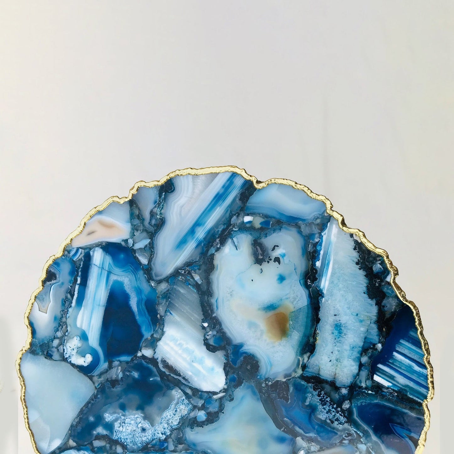 Blue Agate Organic Edge Side/Coffee Table