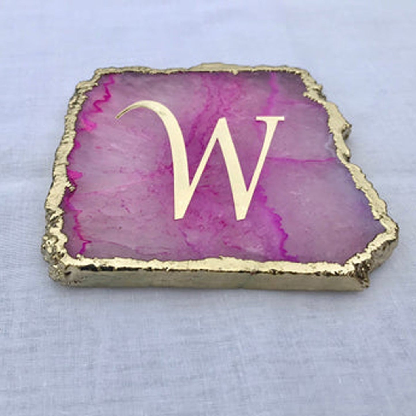 Pink Agate - Set of 4 Large Coasters/Personalised Momentos