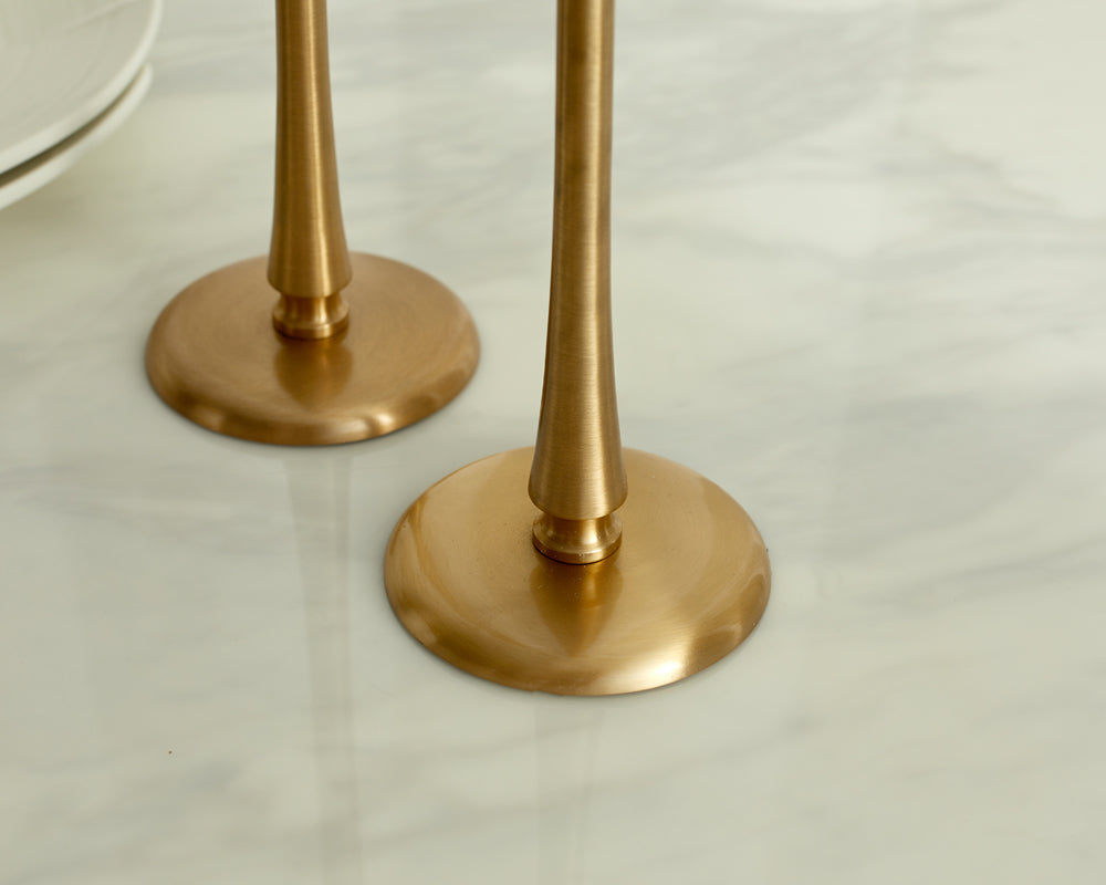 Jenna Brass Candle Holders Set