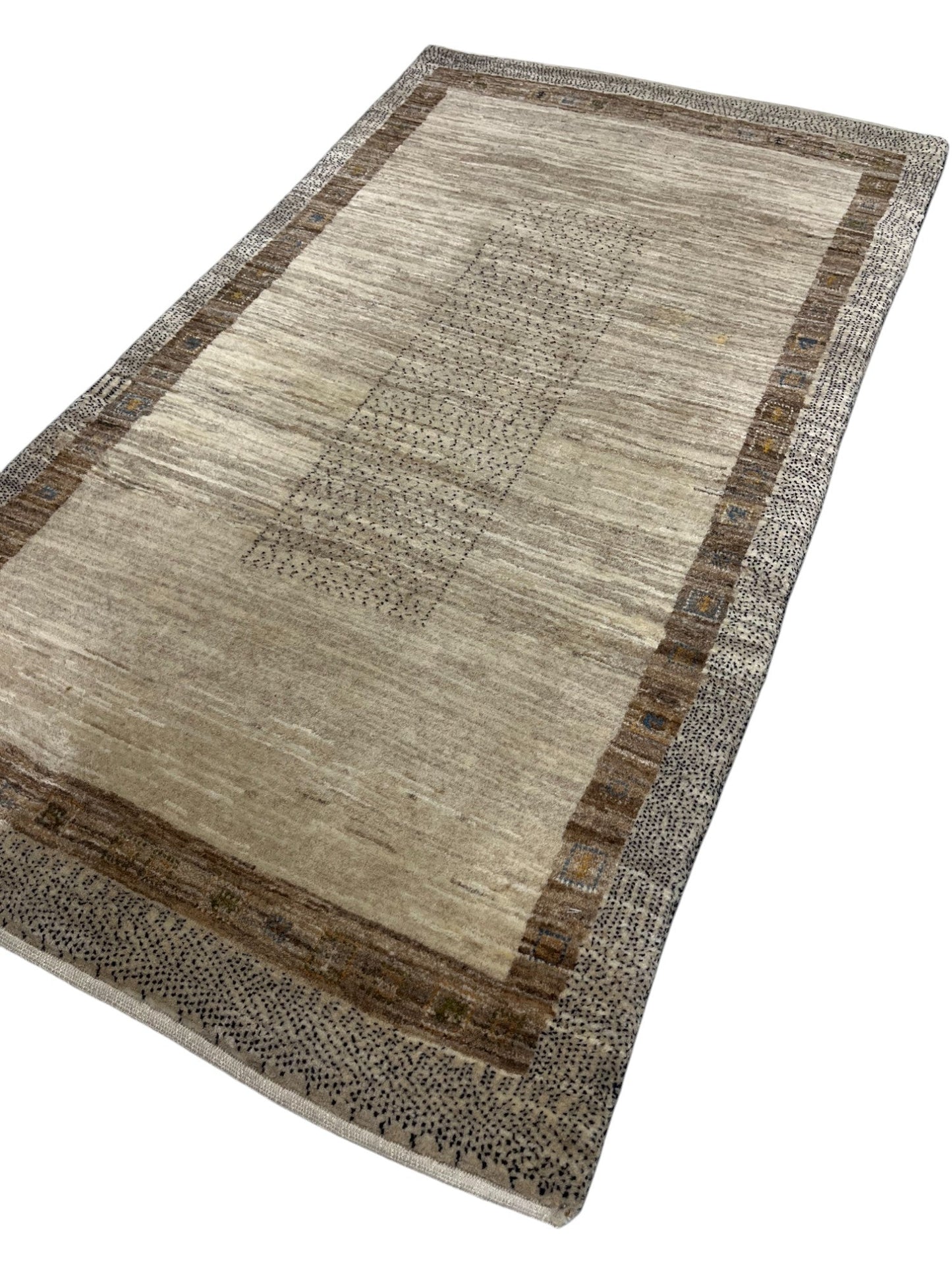 Gabbeh Persian Vintage Hand Knotted Wool Rug - 155 x 80 cm