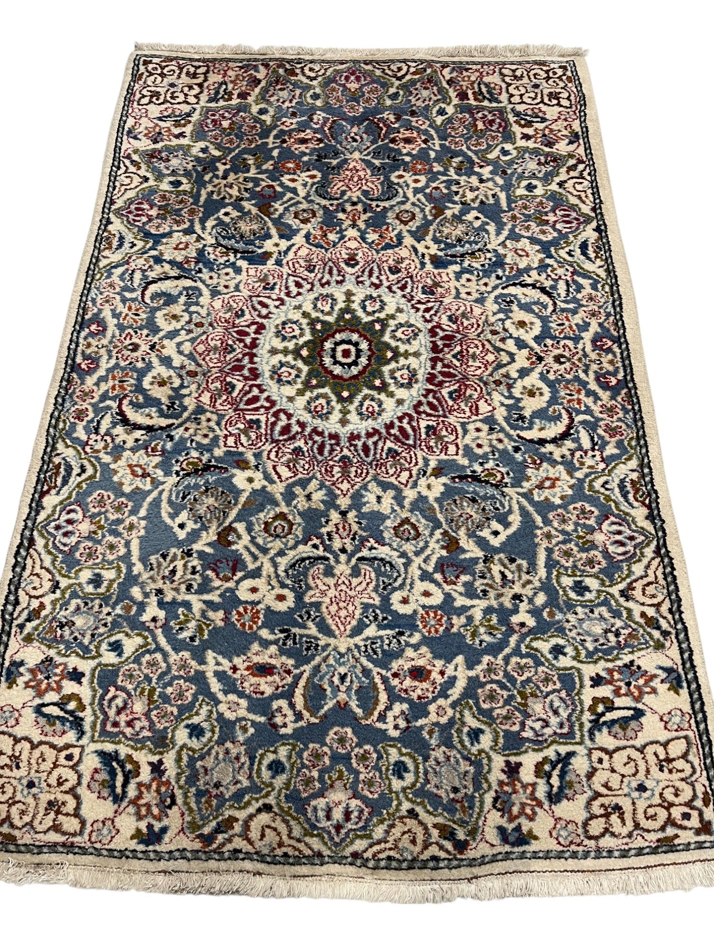 Nain Persian Vintage Hand Knotted Wool Rug - 170 x 110 cm