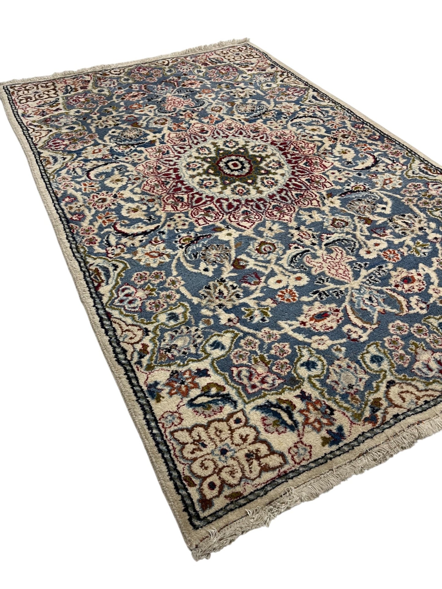 Nain Persian Vintage Hand Knotted Wool Rug - 170 x 110 cm