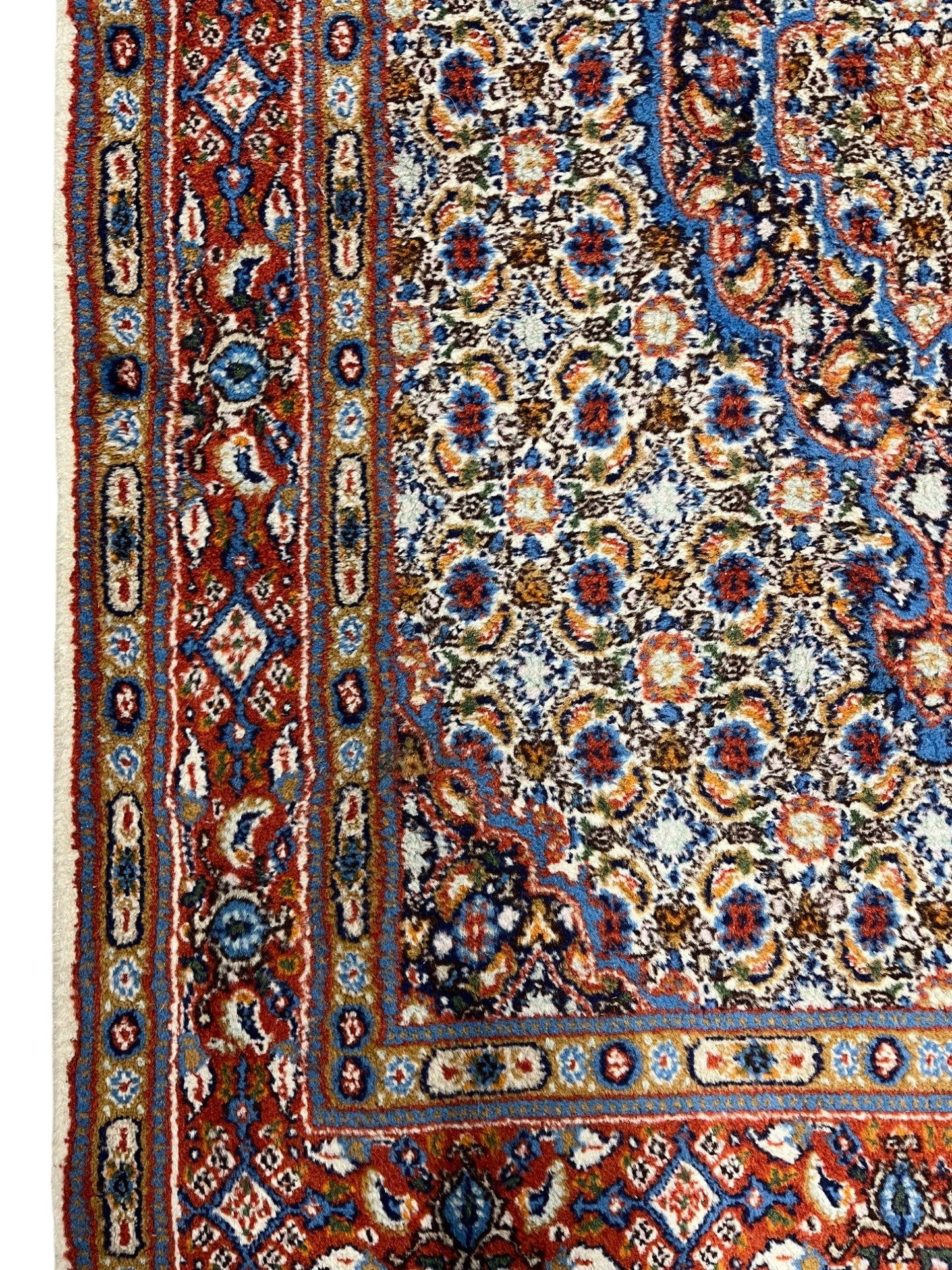 Moud Persian Vintage Hand Knotted Wool Rug - 150 x 100 cm