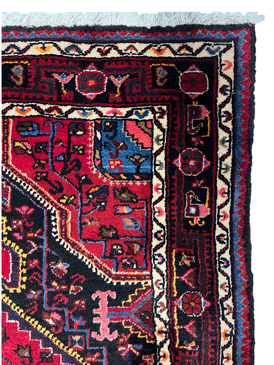 Hamadan Persian Vintage Hand Knotted Wool Rug - 175 x 110 cm