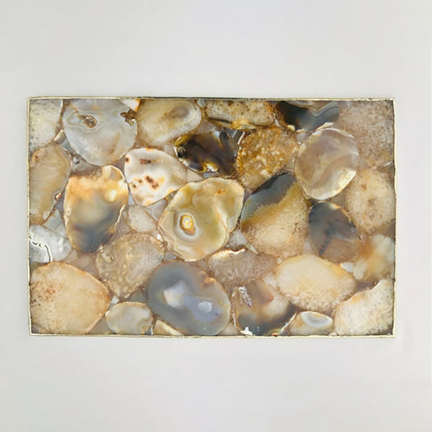 Large Brown Agate Cheese Platter/Tray