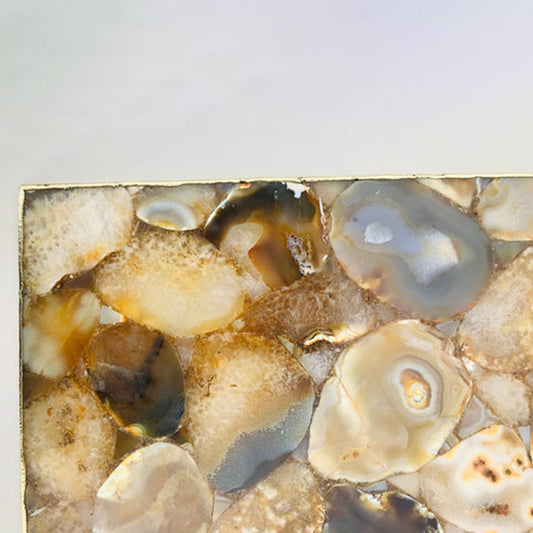 Large Brown Agate Cheese Platter/Tray