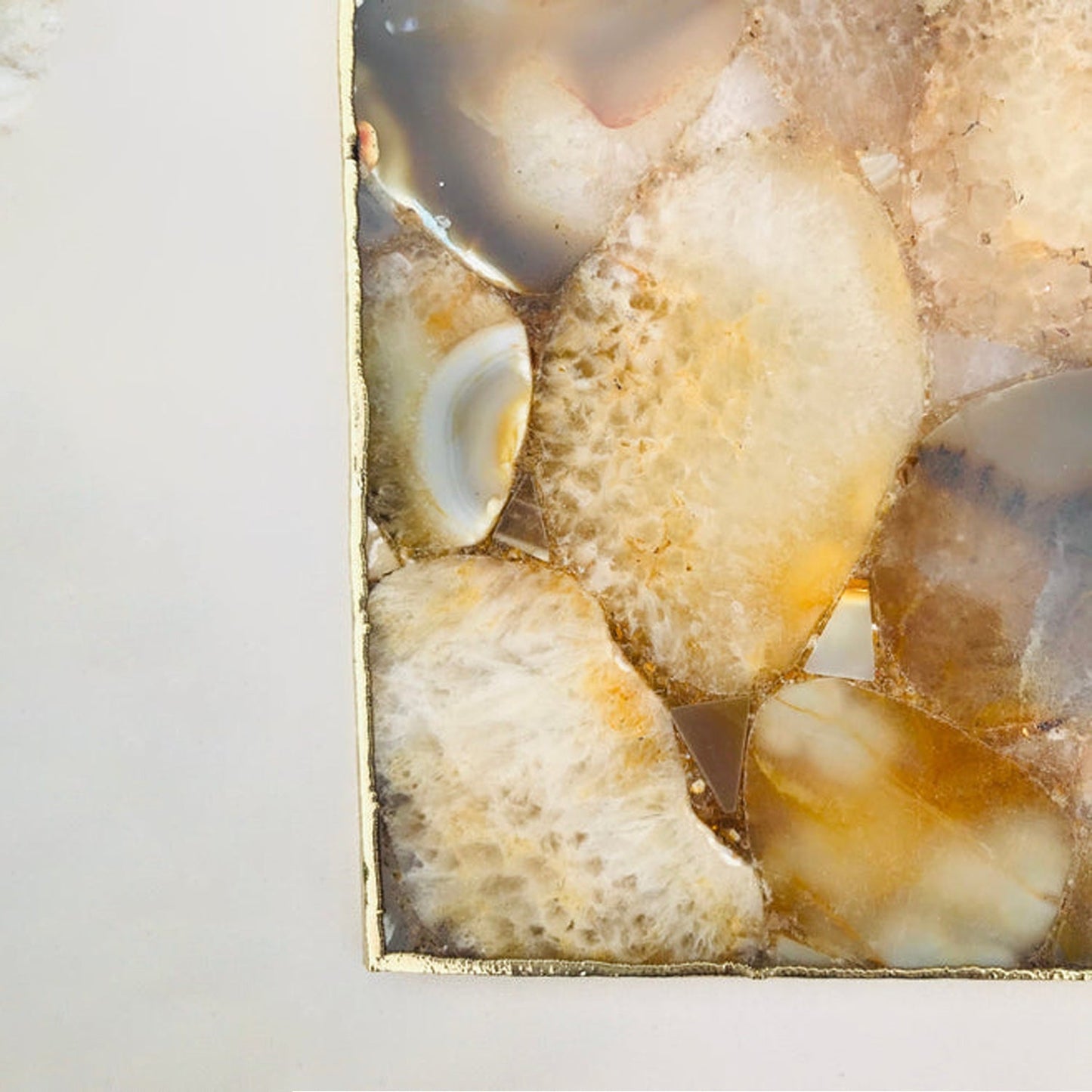 Large Brown Agate Cheese Platter/Tray