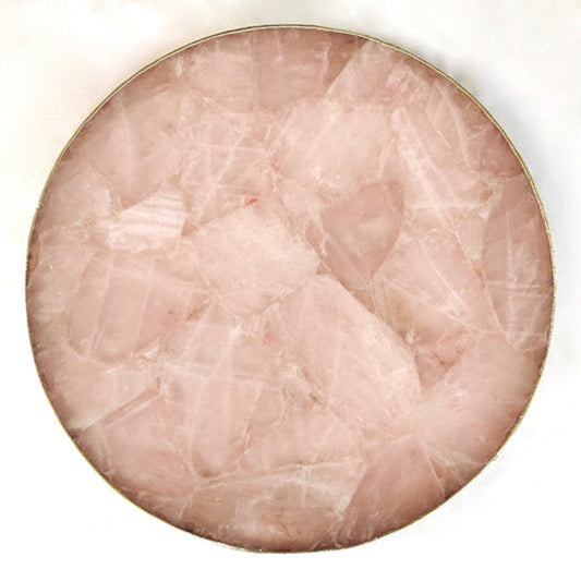 Rose Quartz  Agate Cheese Platter/Tray | Circular |