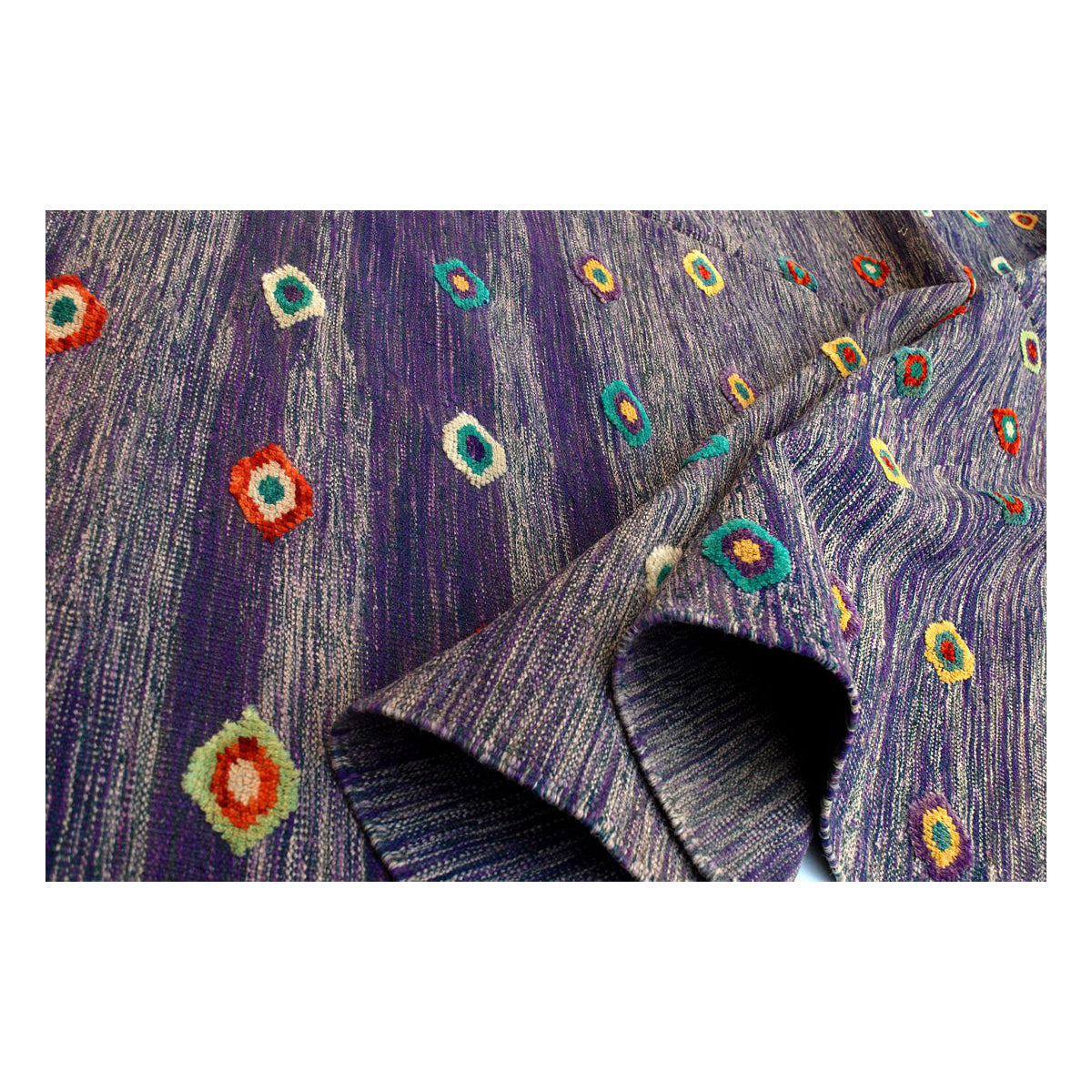 Soumak Ship Gray Kilim Rug-4