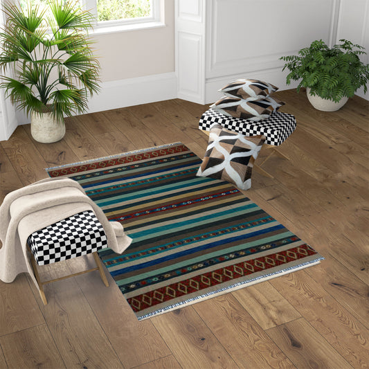 Soumak-Multicolor-Kilim-Rug