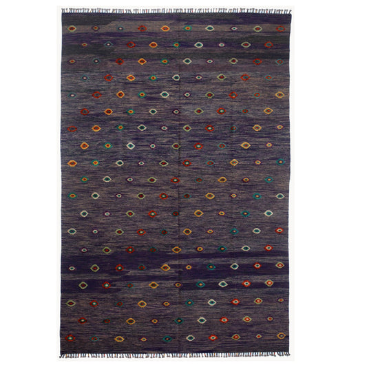 Soumak Ship Gray Kilim Rug-0