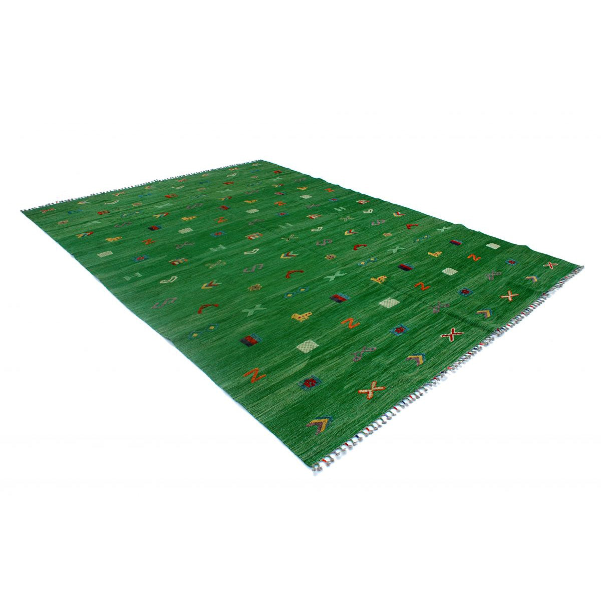Soumak Everglade Green Kilim Rug-3