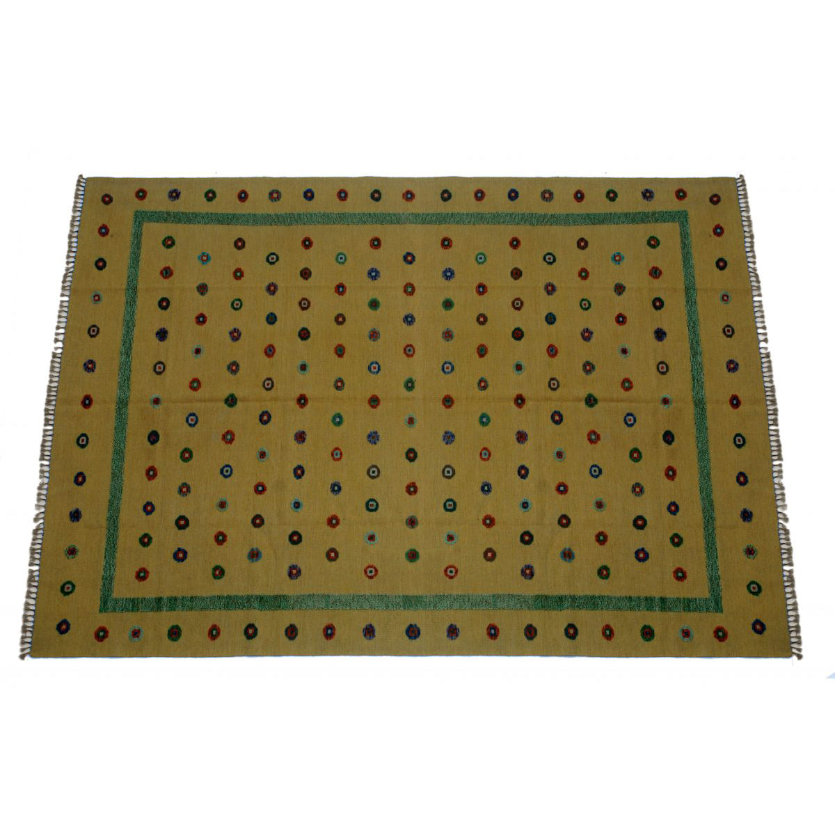 Soumak-Kumera-Yellow-Kilim-Rug