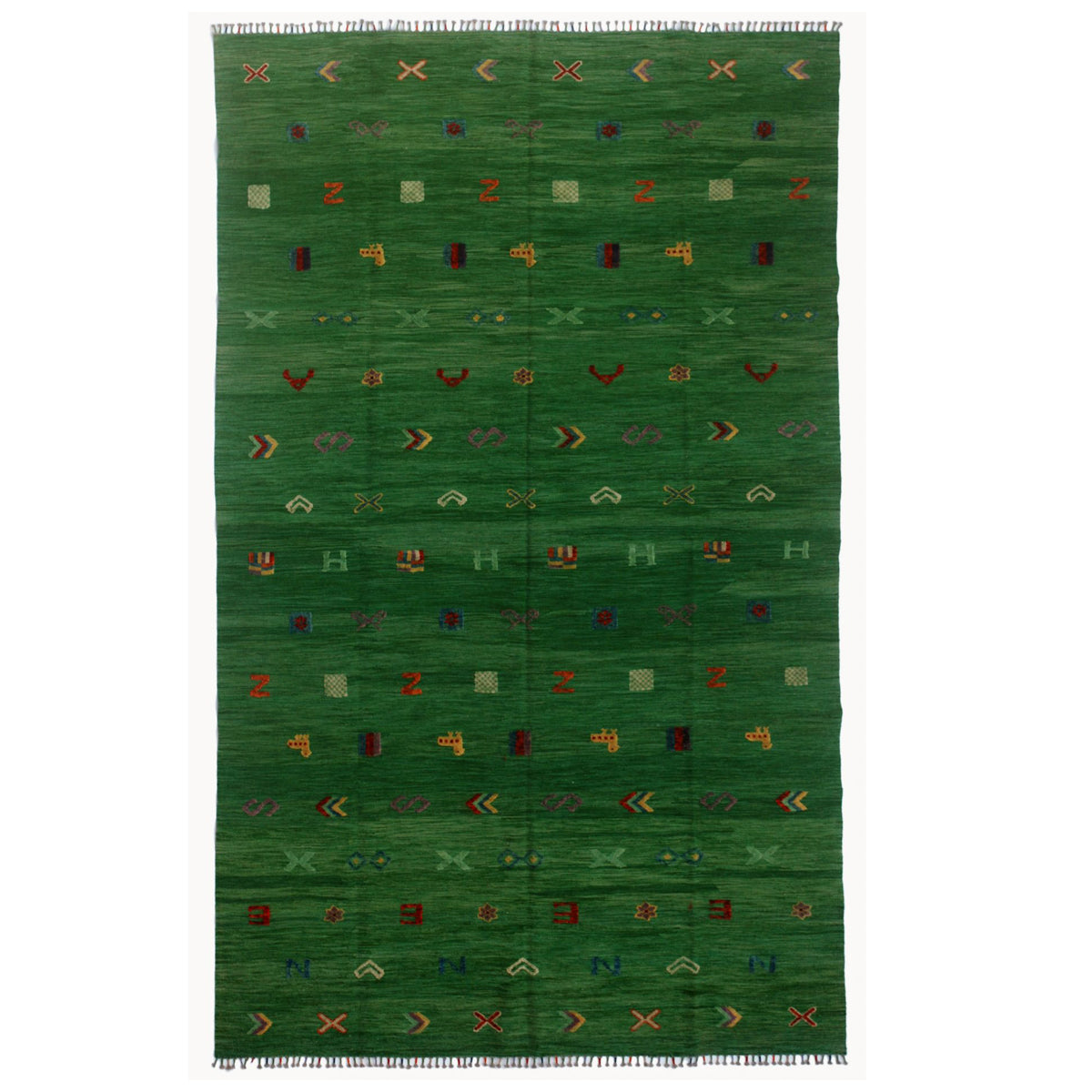 Soumak Everglade Green Kilim Rug-0