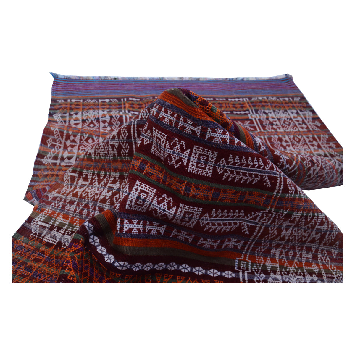 Baluch -Soumak -Aubergine- Vintage- Rug