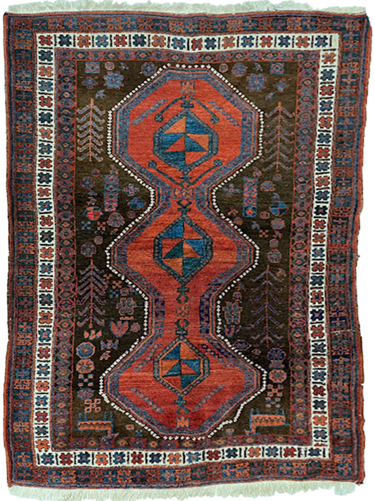 Lori Persian  Vintage Hand Knotted Wool Rug - 180 x 120 cm