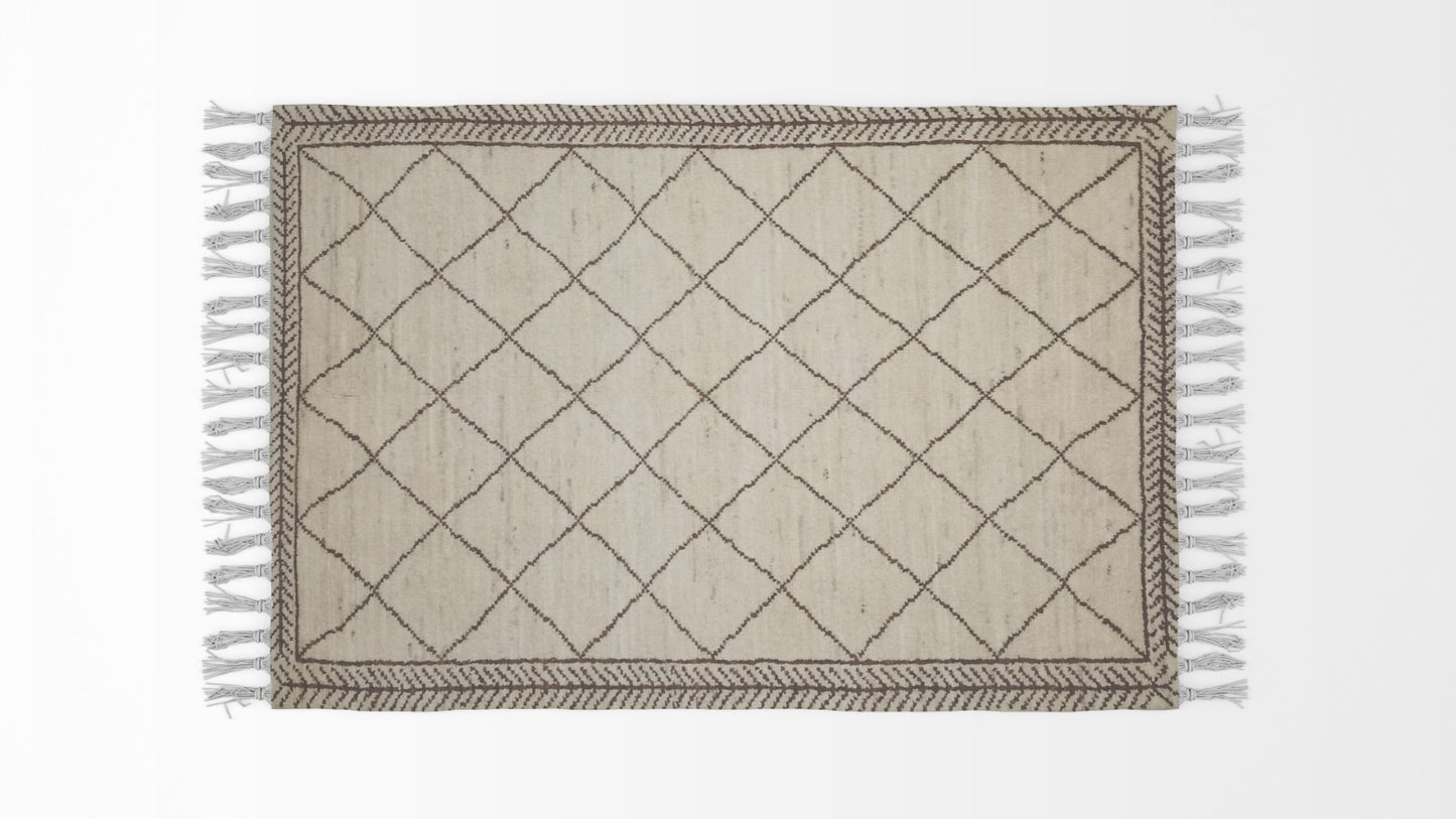 Moroccan -Pearl -Bush- Woolen- Rugs