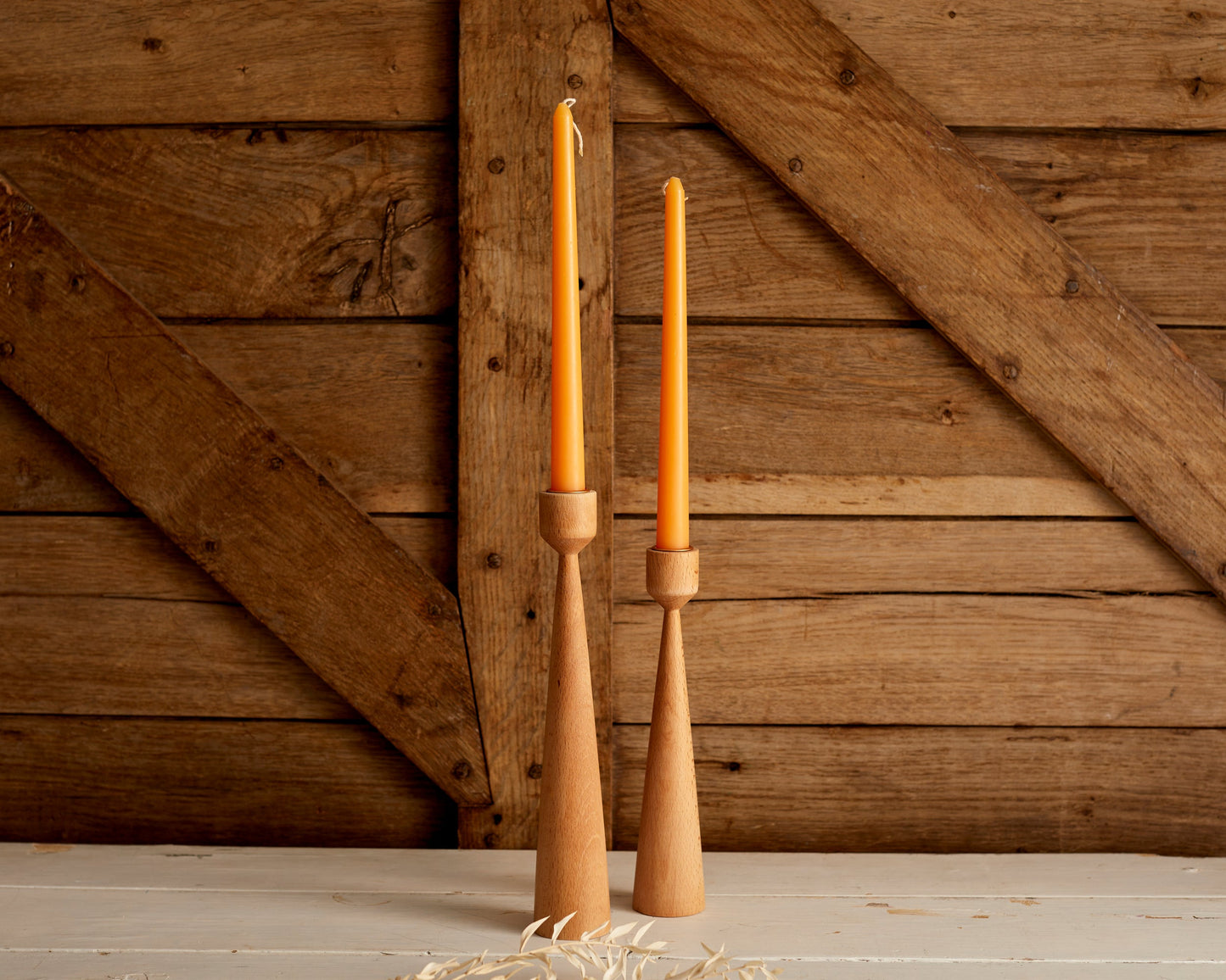 Jolene Wooden Candle Holders Set