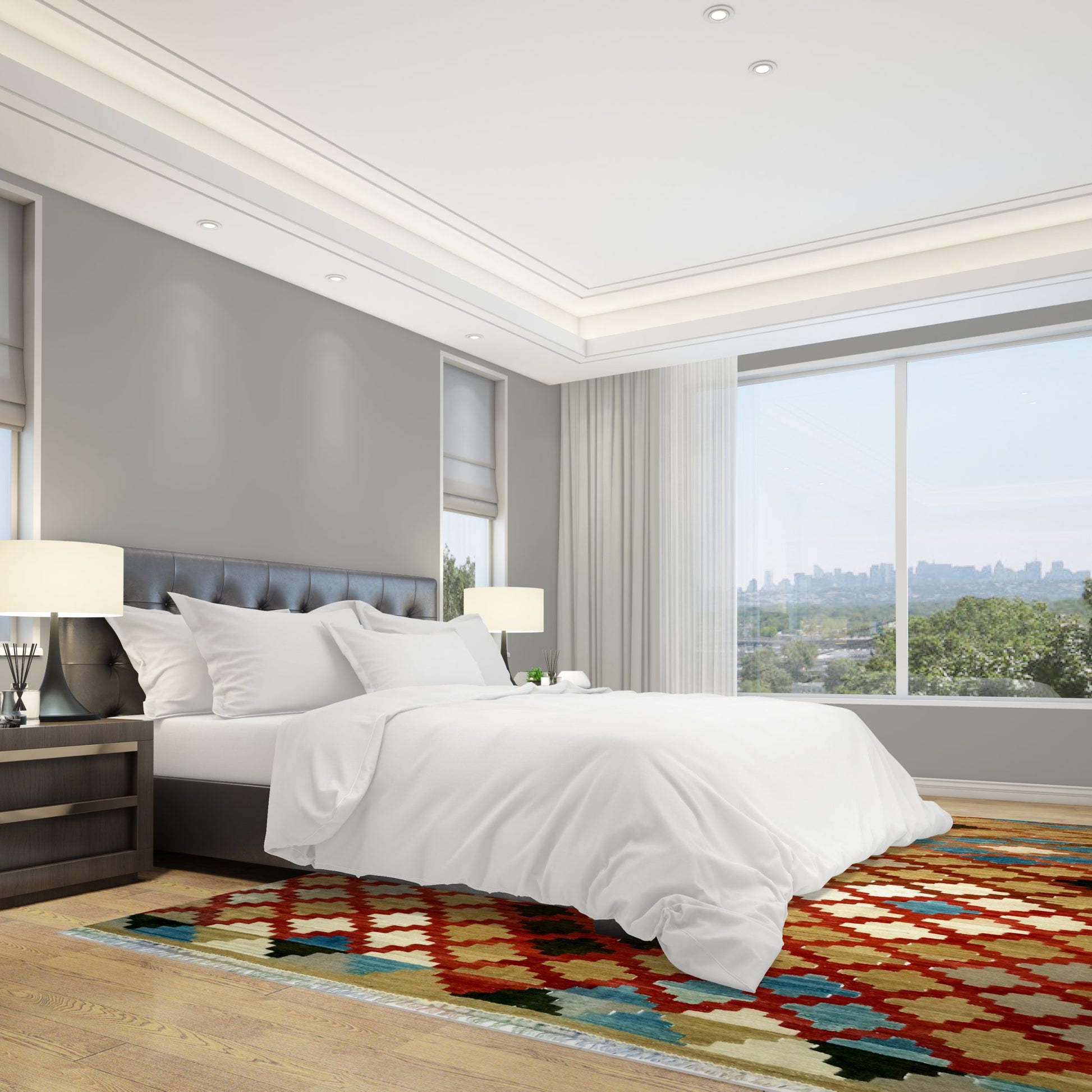 Handmade Harvest Gold Kilim Rug-1