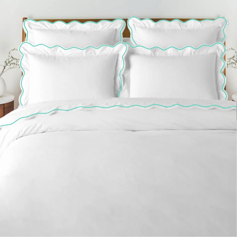 Waves - Pure Linen Embroidered Edge Duvet Cover Sets