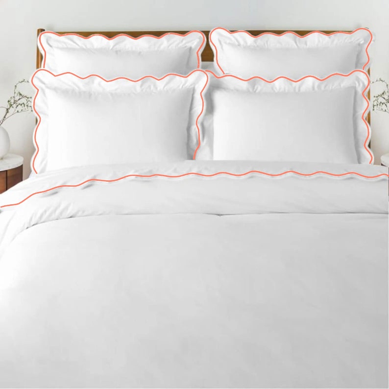 Waves - Pure Linen Embroidered Edge Duvet Cover Sets