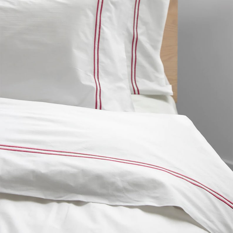 Tracks - Pure Linen Embroidered Edge Duvet Cover Sets