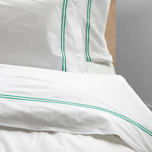 Tracks - Pure Linen Embroidered Edge Duvet Cover Sets