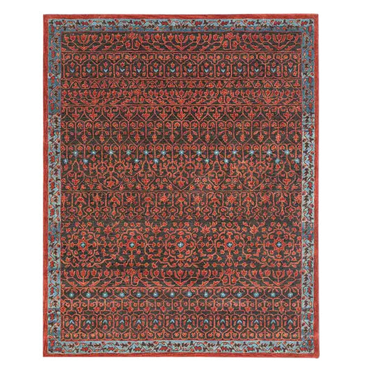 Razdan - Handcrafted Rug/Carpet | Pure New Zealand Wool | Hand Tufted | High Pile | High Density | Yarn Dyed | Red, Black, Blue