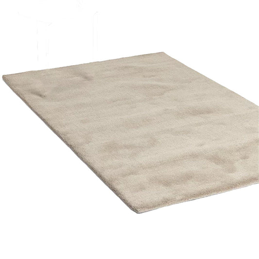 Beige | Solid Color - Handcrafted Rug/Carpet | Pure New Zealand Wool | Hand Tufted | High Pile | High Density | Yarn Dyed