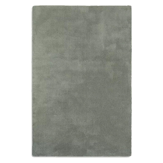 Grey Green | Solid Color - Handcrafted Rug/Carpet | Pure New Zealand Wool | Hand Tufted | High Pile | High Density | Yarn Dyed