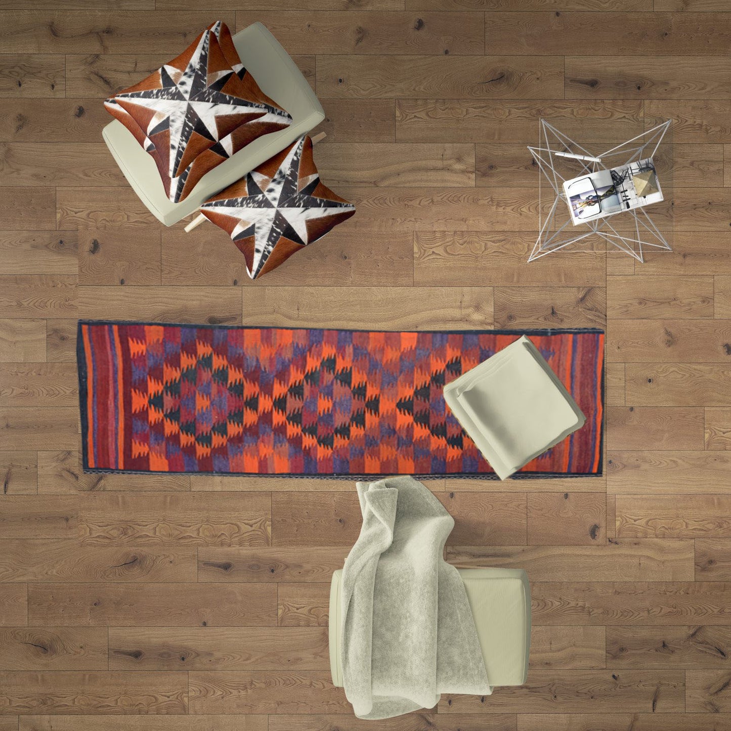 vintage-pine-cone-woolen-rug